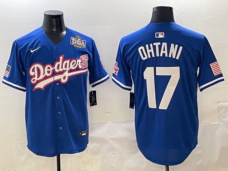 Men Los Angeles Dodgers #17 Ohtani Blue Second generation Joint Name Nike 2025 MLB Jersey style 16->los angeles dodgers->MLB Jersey